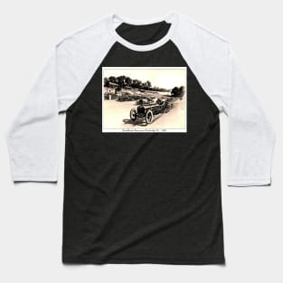 Brooklands Weybridge XL 1907 Auto Racing Print Baseball T-Shirt